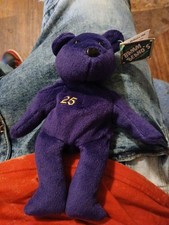 Salvino's Bamm Beano's 10" Purple Collectible Bear 1998 25 Mark McGwire