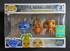 Funko Pop! Harry Potter 2016 Cornish Pixie, Mandrake, & Grindylow 3 pack W/ Prot