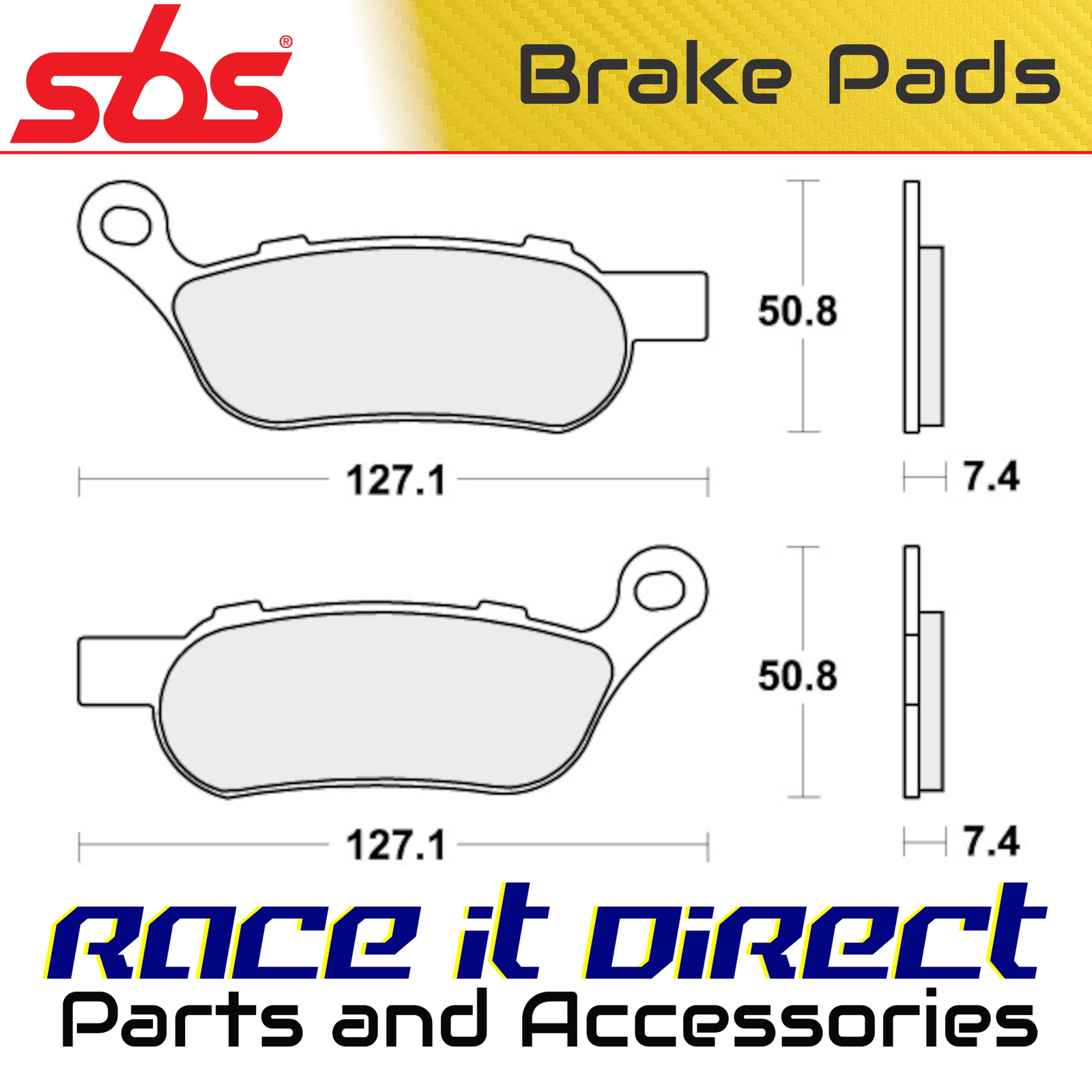 Brake Pads for HARLEY FATBOY 1690 SPECIAL FLSTFB 2013-2017 Rear V-Twin SBS