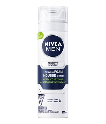 Nivea Mens 6.7-Ounce Sensitive Shaving Foam Pack Of 1 056594817203