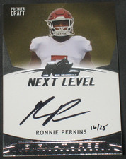 Ronnie Perkins 2021 SAGE Next Level Gold Autograph Rookie (16/25) Oklahoma Auto