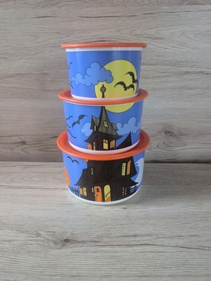 Tupperware Bingo 3er Turm Halloween / Keksdose 3 Set