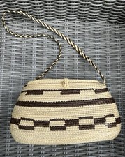 Hand Woven Vintage Hanging Basket Purse Made By Indigenous Artisans