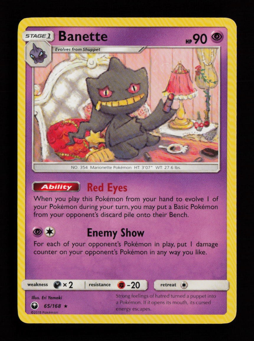 Banette 65/168 Rare Celestial Storm Pokemon Cards