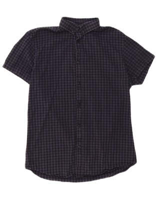 Jack & Jones Herren Kurzarm Hemd Regular Fit Small Navy Blau Gingham CG02