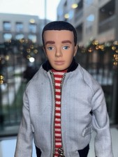 RARE VINTAGE T.M. 1960 BARBIE BOYFRIEND BROWN FLOCKED HAIR KEN DOLL  750