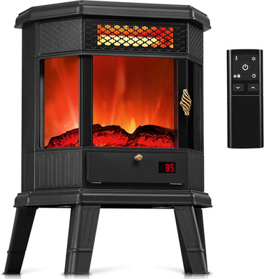 Electric Fireplace Heater 22 in Freestanding Fireplace Stove Infrared Fireplace