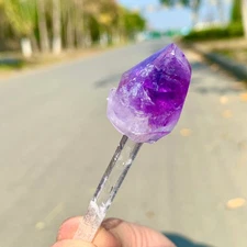 25G Natural Amethyst Crystal Formed Scepter Quartz Raw Quartz reiki sample