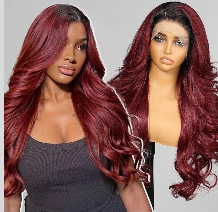 13x6 Glueless Lace Front Wavy Wig 26 Inch Synthetic for Women Pre Cut Lace Wig Deep Wave Human Hair 26 Inch 13x6 HD Lace  main image 3