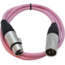 Seismic Audio 3ft XLR Patch Cable Pink Balanc...