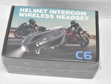 Motorcycle Helmet Bluetooth Headset C6 w 2 Type Mics Intercom Hands Free