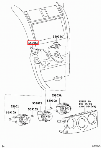 Genuine Hilux KUN25 KUN16 KUN15 KUN10 GGN25 Dash Heater Direction Control Cable - Picture 12 of 20