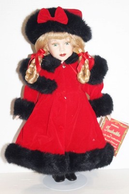 Limited Edition Jo-Ann -Isabelle 16'' Porcelain Doll Red & Black Dress 2000 NWT
