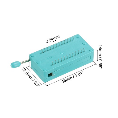 Universal IC Test ZIF Socket 24 Pin 2.54mm Pitch, 2 Pack - Zdjęcie 2 z 7