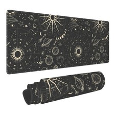 Vintage Moon Phases Extended Gaming Mouse Pad Large Desk Mat with Non-Slip Ru...