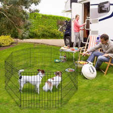 Pet Dog Playpen 24/30/36/42/48 Inch Metal Portable Dog Exercise Pen Indoor Ou...