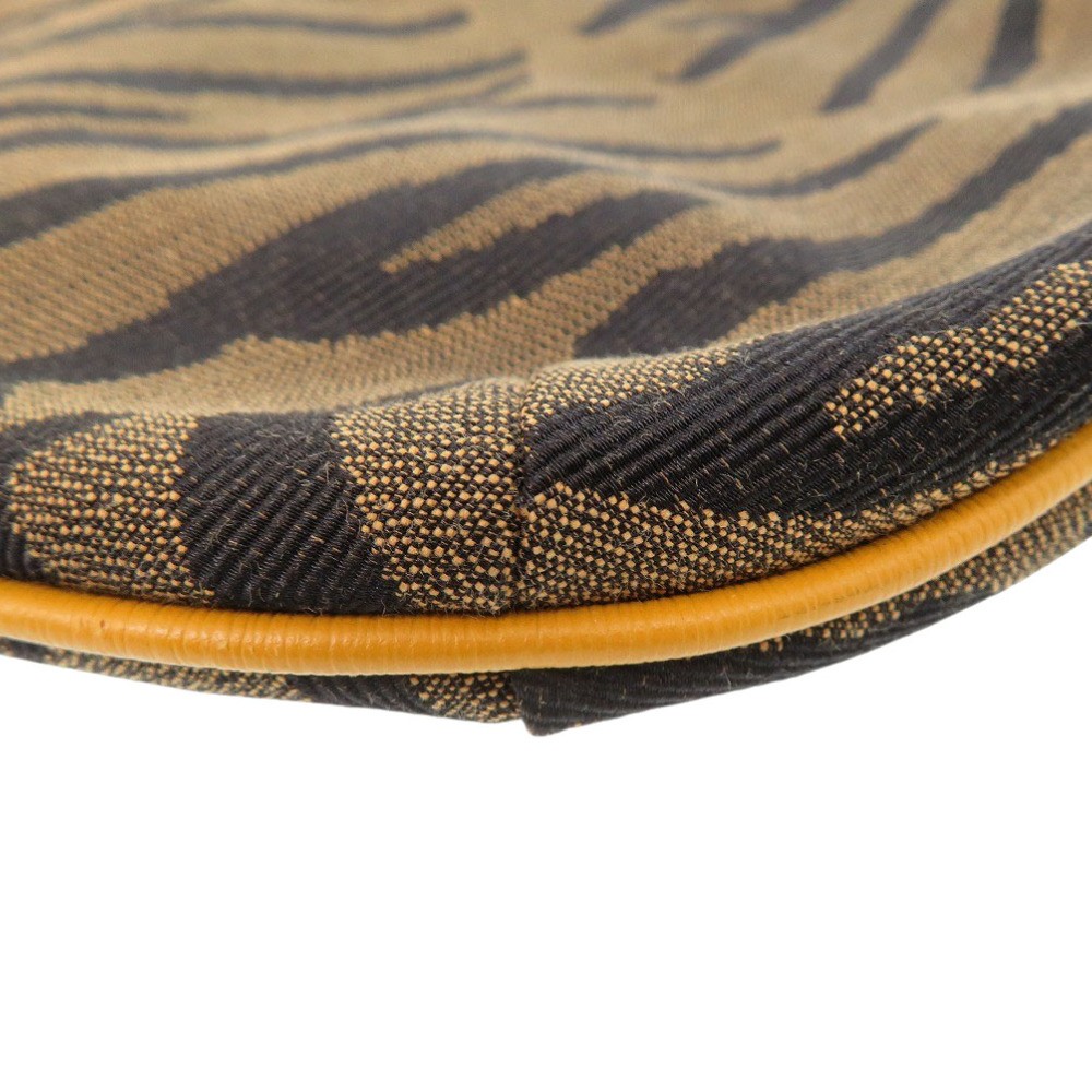 AUTHENTIC FENDI 8BR278 Zebra pattern Shoulder Bag Brown Canvas — image 4