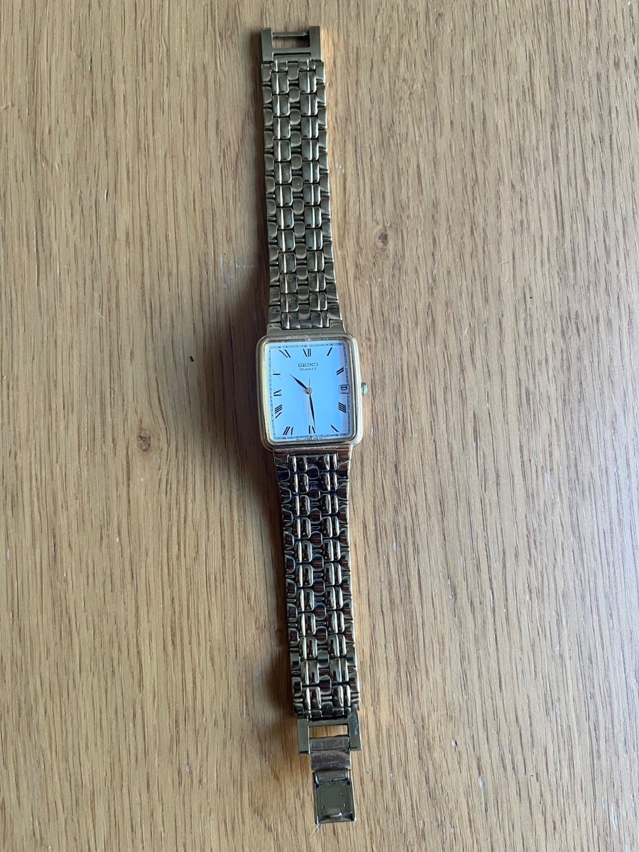 Seiko Tank 7N22-5091 Men's Gold Watch | eBay