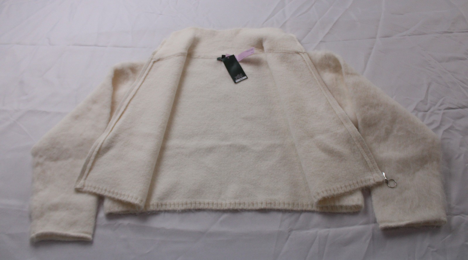 Wild Fable Women's Full Zip Mock Turtleneck Cardigan EH6 Off-White Medium NWT thumbnail 3
