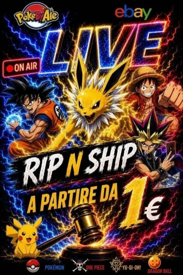 Live Rip N Ship Pokémon e altri TCG / Asta a partire da 1€!
