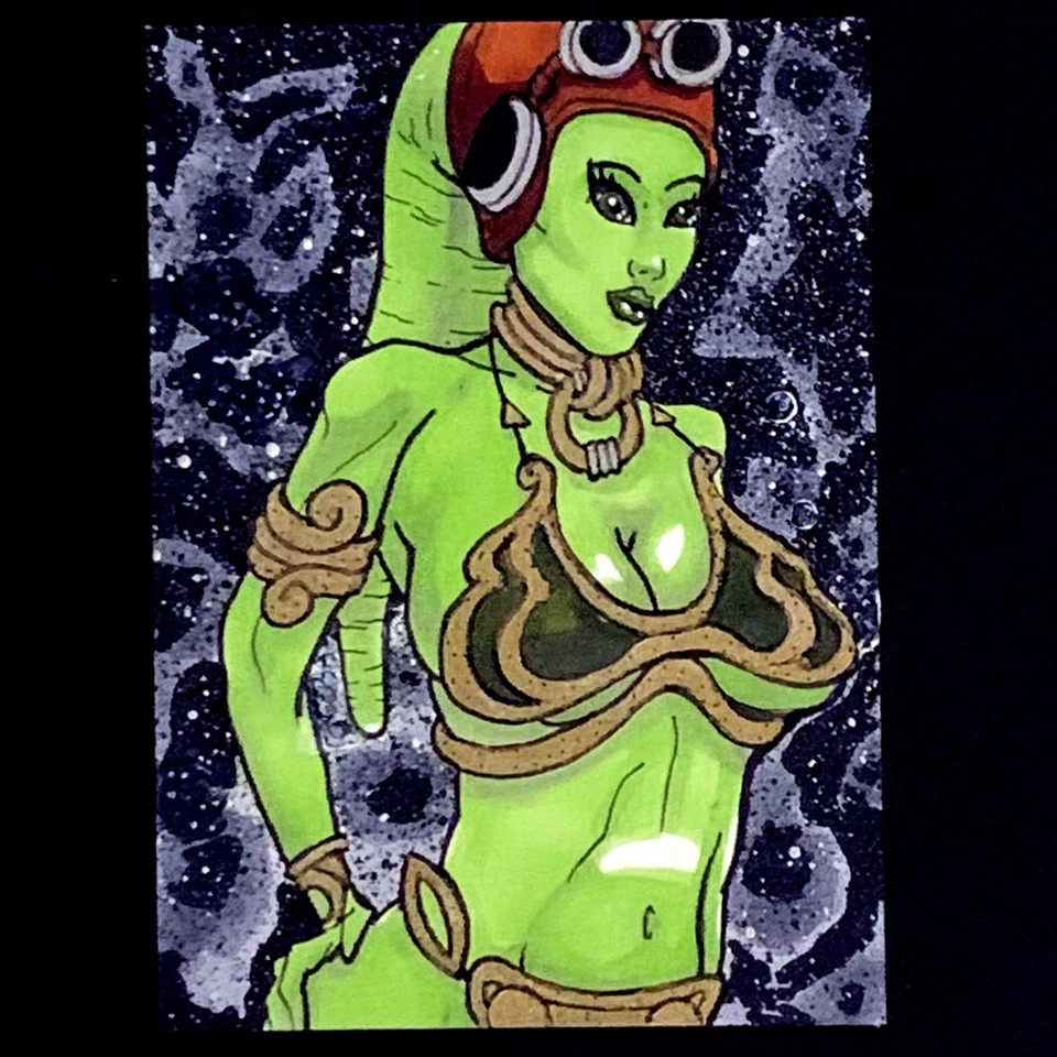 🌌 1 de 1! Tarjeta artística boceto dibujado a mano de Hera Syndulla de Star Wars. Muy caliente!!! 🌟 Foto 2 de 3