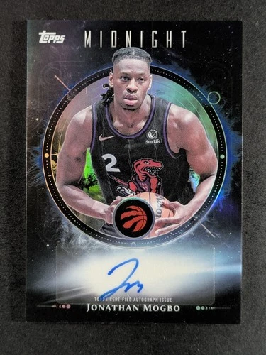2025-26 Topps Midnight JONATHAN MOGBO Auto Midnight Oil Raptors #MO-JM