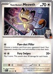 Team Rocket's Meowth 161/217 Mega Evolution: Ascended Heroes