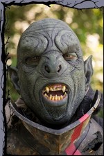 Larp Latex Maske - Fleischlicher Ork gr&uuml;n - 57-59cm  Epic Armoury