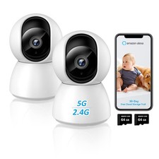 2K Baby Monitor Camera with Phone App, 5G WiFi Security Camera Indoor, 4MP 360 P