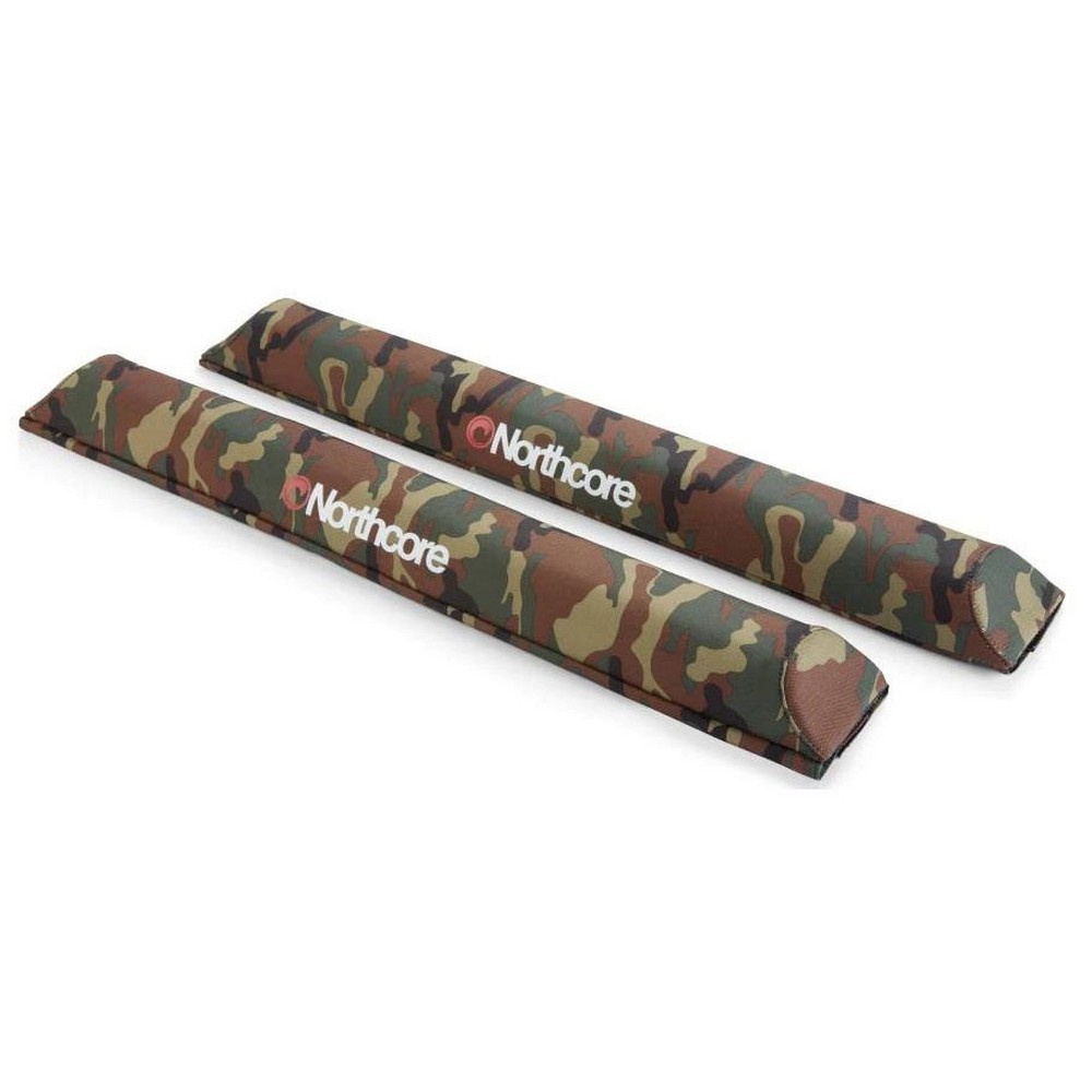 Northcore Aero Wide Load Surfboard Roof Rack Bar Pads 72cm Pair Camo