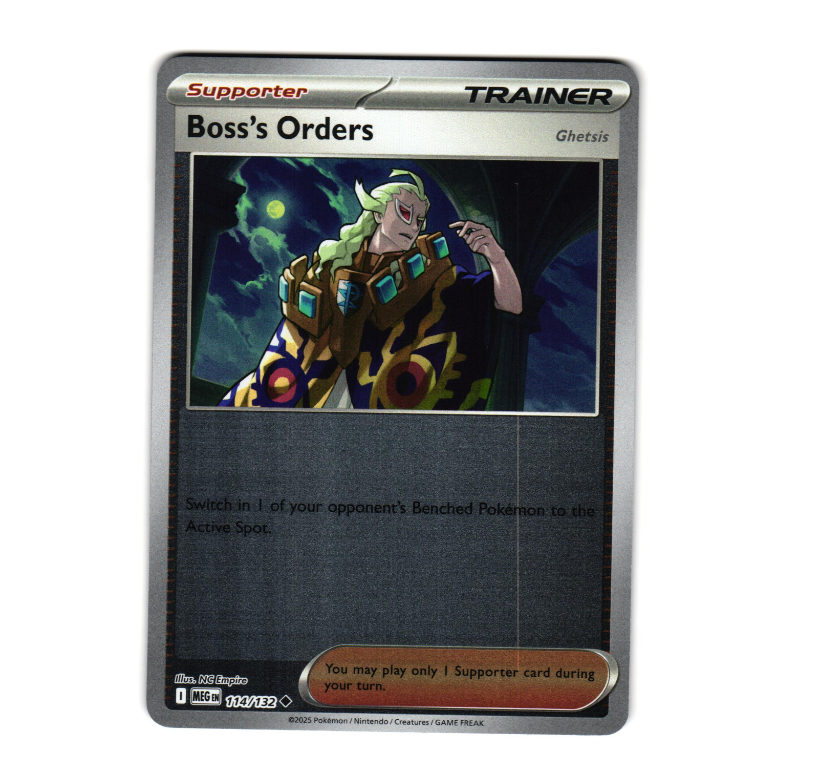 Pokemon Boss's Orders 114/132 ME01 Mega Evolution Reverse Holo [NM]