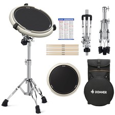 Donner Drum Practice Pad & Stand Kit with 12 ...