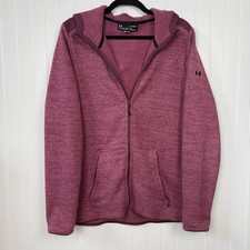Under Armour Wintersweet 2.0 Hoodie Womens XL Purple ColdGear Full Zip Fleece