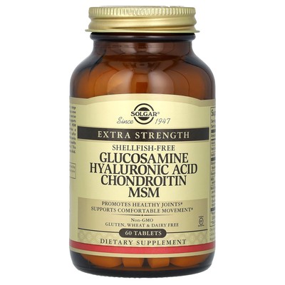 Glucosamine Hyaluronic Acid Chondroitin MSM, Extra Strength, 60 Tablets