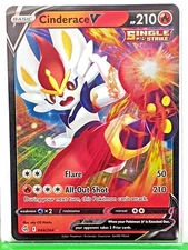 Cinderace V 044/264 Swsh08: Fusion Strike Holo Full Art Ultra Rare Free Shipping