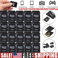 Lot Micro SD Adapter TF to SD HC SDHC Memory Card Converter Reader Bulk Pack USA