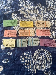 10 Vintage Concert Ticket Stubs CLASH ZZTOP FOGHAT HALL&OATS 38 SPECIAL