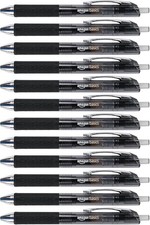 Amazon Basics Gel Pens Fine Point Smooth Writing Pens, Retractable, Black, 0.7mm