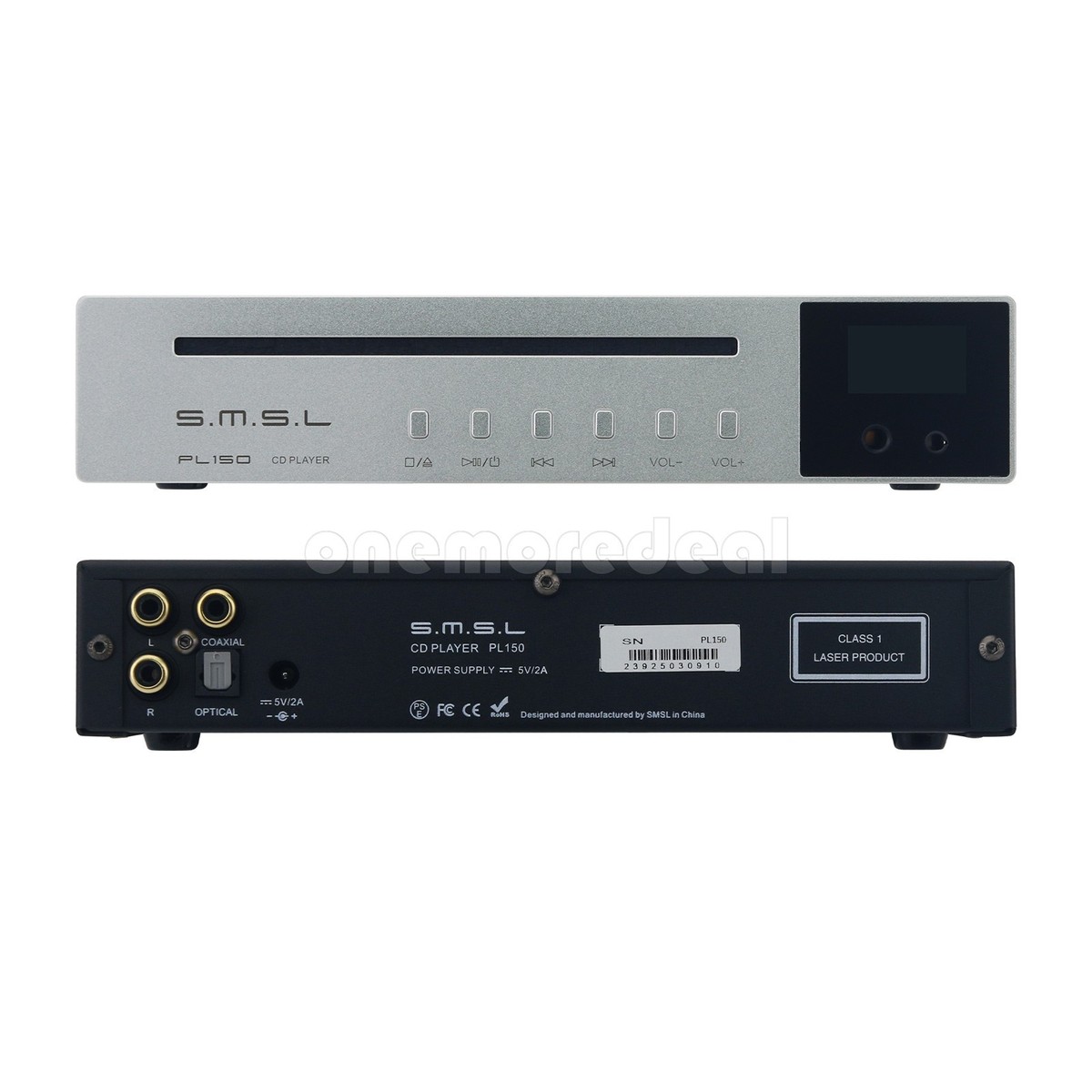 SMSL PL150 HiFi Stereo Lossless CD Player Built-in CS43198 