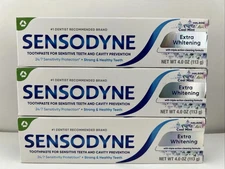 Sensodyne Extra Whitening Sensitive Toothpaste, 4 oz Each, 3 PACK - Brand NEW!