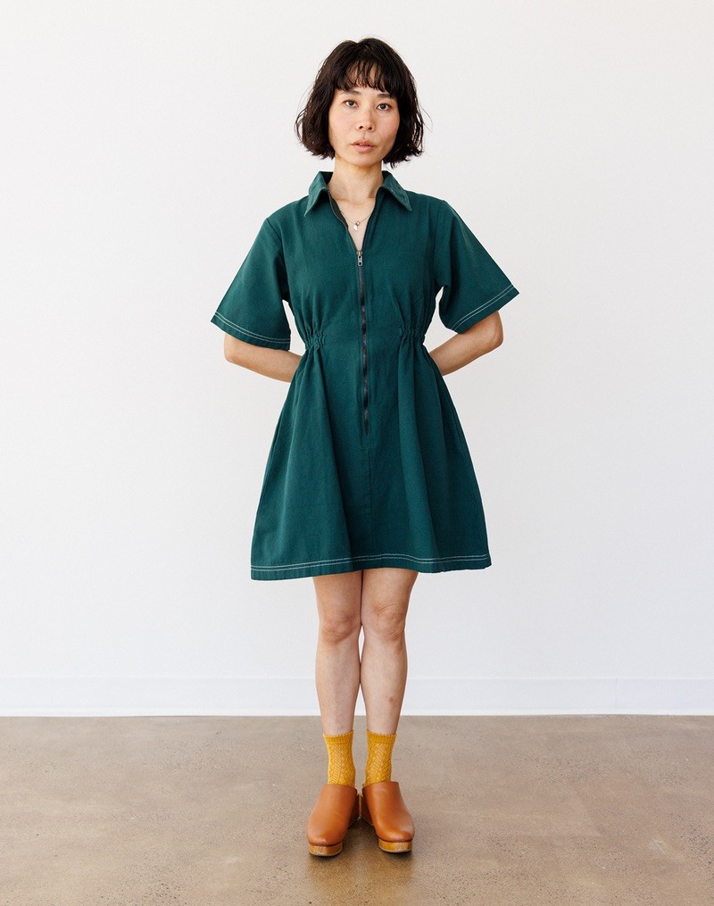 noble utility dress Noble Clothing 100% GOTS Organic Pima Cotton Canvas Utility Mini Dress in  Paprika – Terra Shepherd Boutique & Apothecary main image 0