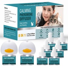 Cat Calming Diffuser 8 in 1 Multicat Pheromone Diffuser Pheromones to Calm St...