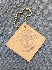 Timberland Hang Tag Nubuck Leather Waterproof Key Yellow Chain.