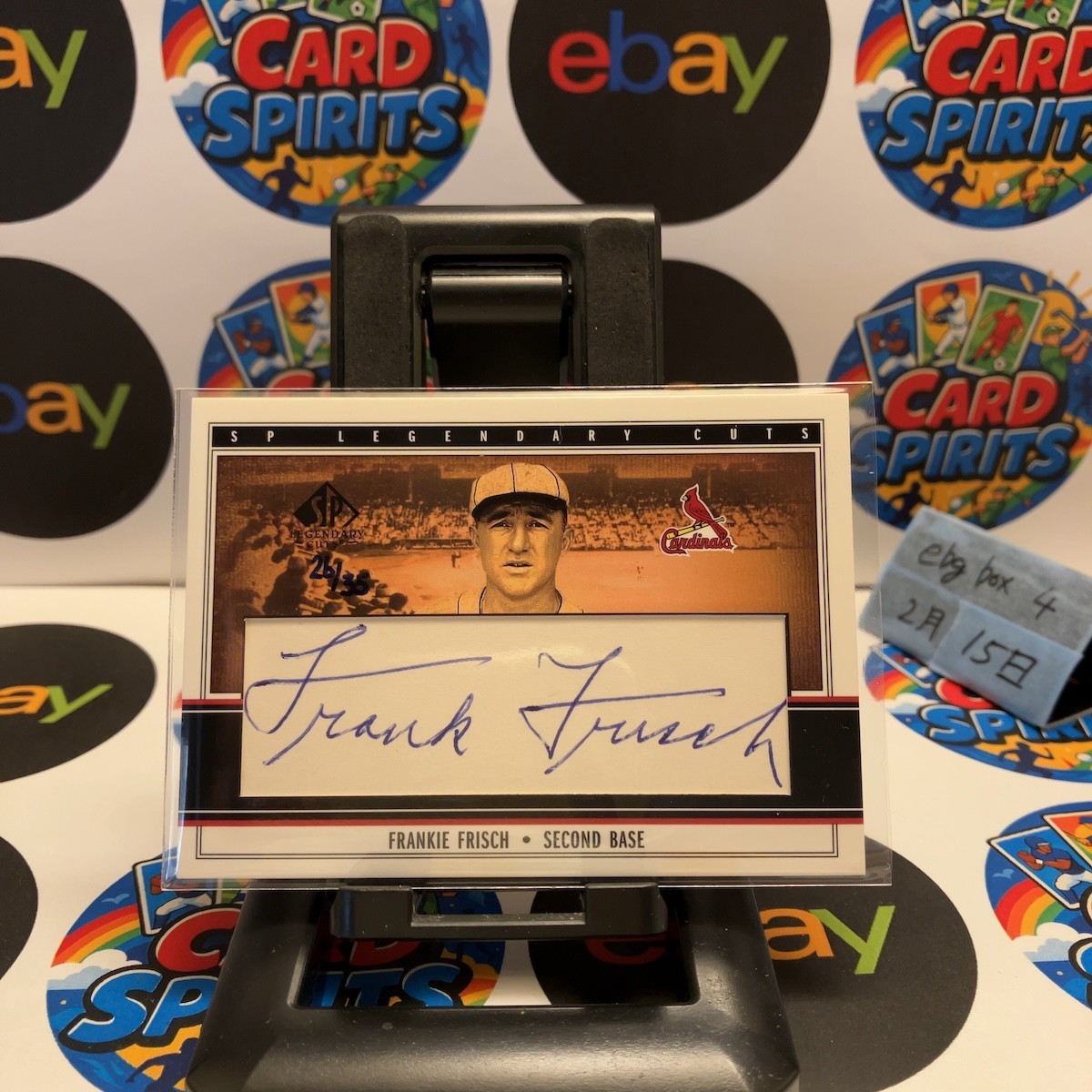 2002 Upper Deck SP Legendary Cuts Frankie Frisch 26/35 St. Louis Cardinals Auto