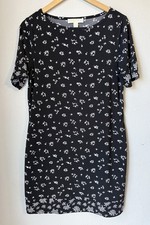 MICHAEL Michael Kors Black & White Floral T-Shirt Dress Women’s Size Medium