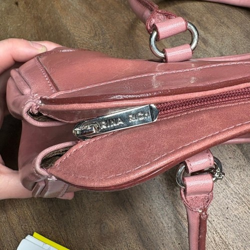 RINA RICH Pink Y2K Baguette Shoulder Bag Vintage Purse - Picture 5 of 10