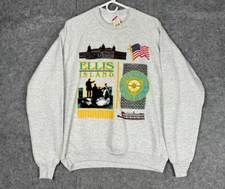 Vintage Ellis Island Jerzees Crewneck Sweatshirt Size XL Made USA Graphic NWT **