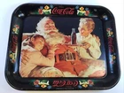 Vintage 1981 Christmas Santa Claus Coca-Cola Tin Serving Tray. 8” by 12”