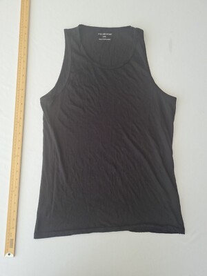 Herren Tank Top Primark Größe 2XL Ärmellos Schwarz 28751