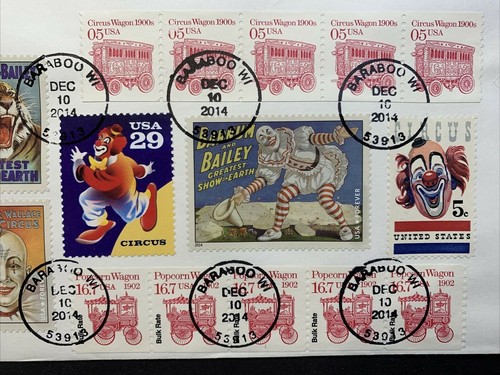 US #4905c FDC Circus. House of Farnam Add-on Large Envelope *Special* - Picture 6 of 12